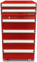 Whynter TBR-185SR Portable Tool Box Refrigerator with 2 Drawers and Lock, 1.8 cu. ft. Capacity, Powder Coated Red with a Full Stainless Steel Exterior, Mechanical Temperature Control with Temperature Range from High 30ºF to Mid 60ºF, Soft Interior LED Lighting with On/Off Switch, Freestanding Setup, Powerful Compressor Cooling, UPC 852749006733 (TBR185SR TBR 185SR TBR-185-SR TBR-185 SR) 