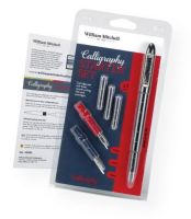 William Mitchell WM35903 Calligraphy Starter Set; Smooth writing nibs in 1.2mm, 1.4mm, and 1.8mm are ideal for popular writing styles such as italic, round, uncial, etc; Also comes with a pen holder and three black ink cartridges; Shipping Weight 0.11 lb; Shipping Dimensions 0.79 x 4.53 x 8.27 in; EAN 5060332850143 (WILLIAMMITCHELLWM35903 WILLIAMMITCHELL-WM35903 CALLIGRAPHY PEN) 