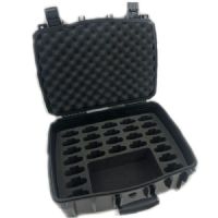 Williams Sound CCS 056 26 Carry Case with 26 Slots; Large Water resistant carry case; 26 slot foam insert specially-designed for use with DigiWave 300 series devices, PPA T46 transmitter, FM, IR and Loop body-pack receivers; Dimensions: 16.7" x 20.7" x 8.2"; Weight: 8.4 pounds (WILLIAMSSOUNDCCS05626 WILLIAMS SOUND CCS 056 26 ACCESSORIES CASES CLIPS) 
