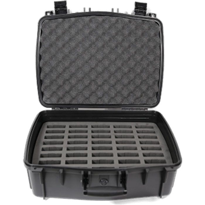 Williams Sound CCS 056 DW 40 Carry Case for Digi-Wave with 40 Slots; Large Water resistant carry case; 40 slot foam insert for Digi-Wave transceivers and receivers; Includes CCS 056 case and FMP 055 foam insert; Dimensions: 16.7