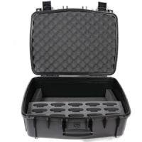 Williams Sound CCS 056 S Carry Case with 15 Slots; Large Water resistant carry case; Includes CCS 056 case and FMP 057 foam insert; Durable Plastic Shell; 15-Slot Foam Interior; Holds PPA T46 Transmitter, FM, IR; Holds Loop Body-Pack Receivers; Dimensions: 16.7" x 20.7" x 8.2"; Weight: 8.4 pounds (WILLIAMSSOUNDCCS056S WILLIAMS SOUND CCS 056 S ACCESSORIES CASES CLIPS) 