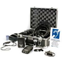Williams Sound FM ADA KIT 37 RCH Rechargeable FM ADA compliance kit for one presenter and up to four listeners, Includes, 1 Transmitter, 4 FM Receivers, 1 Conference Microphone, 1 Mini Lapel Clip Microphone, 4 Headphones, 1 Drop-In Charger Kit, 5 Rechargeable Batteries, 2 Neckloop, 1 ADA Wall Plaque, 1 System Carry Case; Simple set-up and operation; PPA T36 transmitter; 150' operating range (WILLIAMSSOUNDFMADAKIT37RCH WILLIAMS SOUND FM ADA KIT 37 RCH ADA COMPLIANCE KIT) 