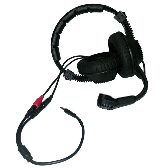 Williams Sound MIC 168 Heavy-Duty, Dual-Muff Headset Microphone, For Use with Digi-Wave DLT 400 Transceiver Only; Heavy-Duty, Dual-Muff Headset Microphone; For Use with Digi-Wave DLT 400 Transceiver Only; Noise-cancelling cardioid condenser microphone; Lightweight and comfortable enclosed headphone design; Dimensions: 8.25