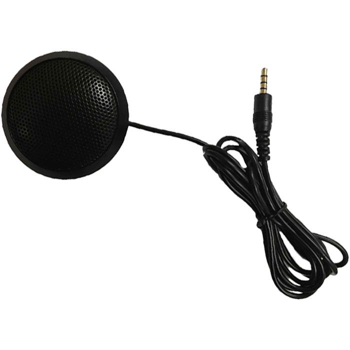 Williams Sound MIC 449 TRRS Table Conference Microphone, For Use with the Digi-Wave 400 Series Transceiver (DLT 400); Tabletop conference mirophone with TRRS 3.5mm plug; 60mm diameter x 16mm height; 3.5mm stereo; 39