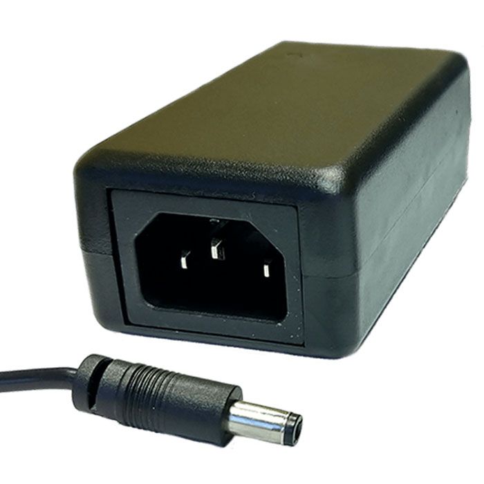 Williams Sound TFP 062 Power Supply for WaveCAST and FM+ Systems; 100-240 VAC, 50-60 Hz, 0.6 A Input; 24 VDC, 1.04 A, 25 W max. Barrel-style plug, center positive Output; Power supply for WaveCAST, WaveCAST EIGHT, and FM+ systems; Black Color; Dimensions: 8