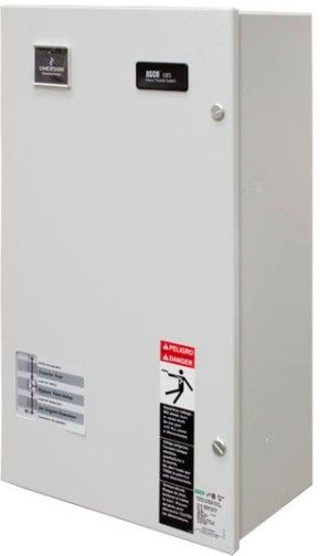Winco Generators 97714-365 ASCO 185 Series Non-SE Rated Automatic Transfer Switch, 100 Amps, NEMA 1 Housing, #14 to 4/0 AWG Wire Sizing, Single Phase, 2 Poles, 220-240V Low Voltage, User-Friendly Control Interface To Inform Operator Of Transfer Switch And Power Source Status, Transfer To Emergency Time Delay 10 Seconds, Re-Transfer To Normal Time Delay 5 Minutes (WINCO97714365 97714365 97714 365)
