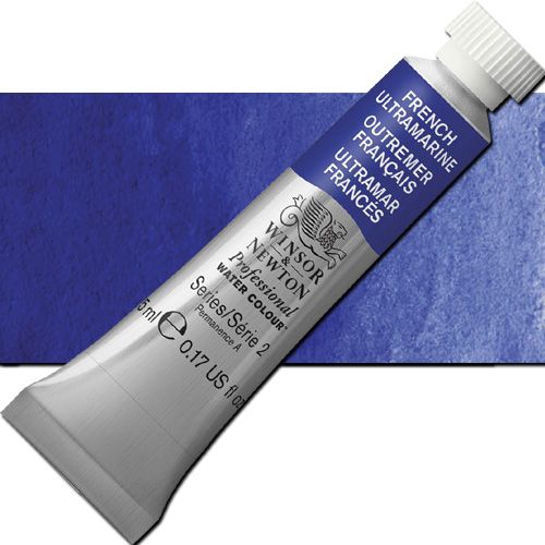 Winsor And Newton 0102263 Artists', Watercolor 5ml French Ultramarine; Made individually to the highest standards; Pans are often used by beginners because they can be less inhibiting and easier to control the strength of color; Also great for traveling and sketching works; EAN 0000050823734 (WINSORANDNEWTON0102263 WINSOR AND NEWTON 0102263 ARTISTS WATERCOLOR 5ML FRENCH ULTRAMARINE)