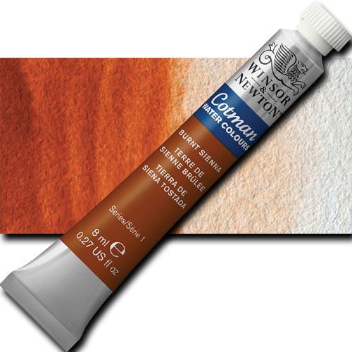 Winsor And Newton 0303074 Cotman, Watercolor, 8ml, Burnt Sienna; Made to Winsor and Newton high-quality standards, yet offering a tremendous value by replacing some of the more costly traditional pigments with less expensive alternatives; Including genuine cadmiums and cobalts; UPC 094376901832 (WINSORANDNEWTON0303074 WINSOR AND NEWTON 0303074 ALVIN COTMAN WATERCOLOR 8ML BURNT SIENNA)