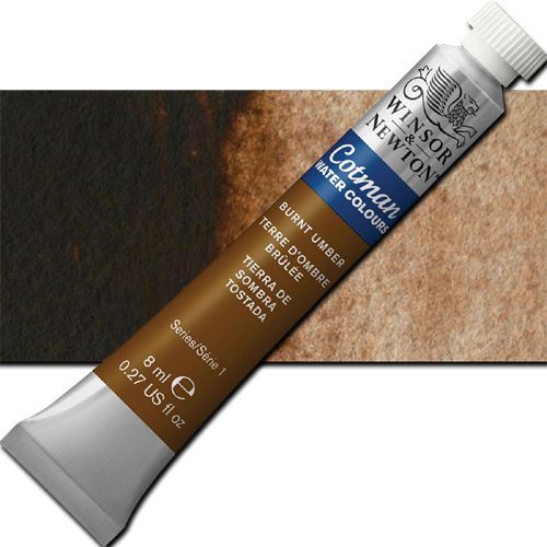 Winsor And Newton 0303076 Cotman, Watercolor, 8ml, Burnt Umber; Made to Winsor and Newton high-quality standards, yet offering a tremendous value by replacing some of the more costly traditional pigments with less expensive alternatives; Including genuine cadmiums and cobalts; UPC 094376901832 (WINSORANDNEWTON0303076 WINSOR AND NEWTON 0303076 ALVIN COTMAN WATERCOLOR 8ML BURNT UMBER)