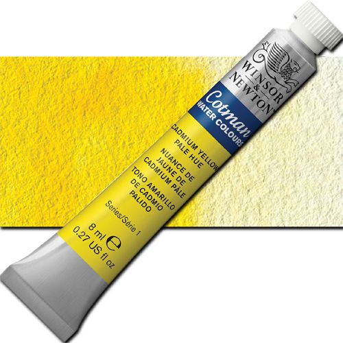 Winsor And Newton 0303119 Cotman, Watercolor, 8ml, Cadmium Yellow Pale Hue; Made to Winsor and Newton high-quality standards, yet offering a tremendous value by replacing some of the more costly traditional pigments with less expensive alternatives; Including genuine cadmiums and cobalts; UPC 094376901955 (WINSORANDNEWTON0303119 WINSOR AND NEWTON 0303119 ALVIN COTMAN WATERCOLOR 8ML CADMIUM YELLOW PALE HUE)