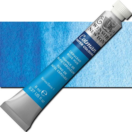 Winsor And Newton 0303139 Cotman, Watercolor, 8ml, Cerulean Blue Hue; Made to Winsor and Newton high-quality standards, yet offering a tremendous value by replacing some of the more costly traditional pigments with less expensive alternatives; Including genuine cadmiums and cobalts; UPC 094376901979 (WINSORANDNEWTON0303139 WINSOR AND NEWTON 0303139 ALVIN COTMAN WATERCOLOR 8ML CERULEAN BLUE HUE)