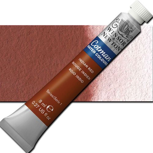 Winsor And Newton 0303317 Cotman, Watercolor, 8ml, Indian Red; Made to Winsor and Newton high-quality standards, yet offering a tremendous value by replacing some of the more costly traditional pigments with less expensive alternatives; Including genuine cadmiums and cobalts; UPC 094376902075 (WINSORANDNEWTON0303317 WINSOR AND NEWTON 0303317 ALVIN COTMAN WATERCOLOR 8ML INDIAN RED)