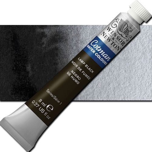Winsor And Newton 0303337 Cotman, Watercolor, 8ml, Lamp Black; Made to Winsor and Newton high-quality standards, yet offering a tremendous value by replacing some of the more costly traditional pigments with less expensive alternatives; Including genuine cadmiums and cobalts; UPC 094376902129 (WINSORANDNEWTON0303337 WINSOR AND NEWTON 0303337 ALVIN COTMAN WATERCOLOR 8ML LAMP BLACK)