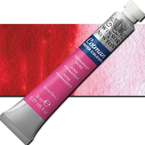 Winsor And Newton 0303502 Cotman, Watercolor, 8ml, Permanent Rose; Made to Winsor and Newton high-quality standards, yet offering a tremendous value by replacing some of the more costly traditional pigments with less expensive alternatives; Including genuine cadmiums and cobalts; UPC 094376902181 (WINSORANDNEWTON0303502 WINSOR AND NEWTON 0303502 ALVIN COTMAN WATERCOLOR 8ML PERMANENT ROSE)