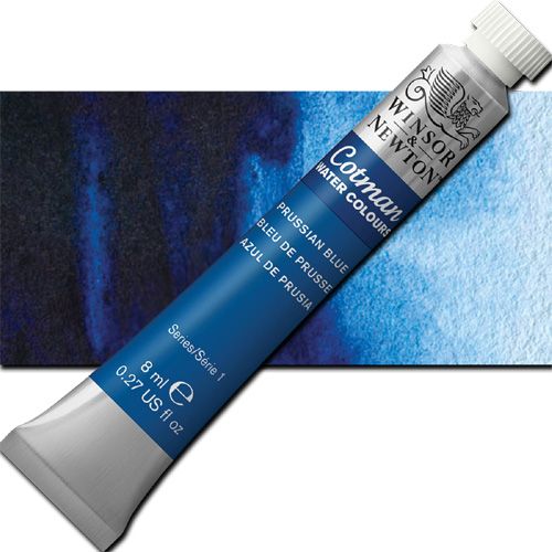 Winsor And Newton 0303538 Cotman, Watercolor, 8ml, Prussian Blue; Made to Winsor and Newton high-quality standards, yet offering a tremendous value by replacing some of the more costly traditional pigments with less expensive alternatives; Including genuine cadmiums and cobalts; UPC 094376902198 (WINSORANDNEWTON0303538 WINSOR AND NEWTON 0303538 ALVIN COTMAN WATERCOLOR 8ML PRUSSIAN BLUE)