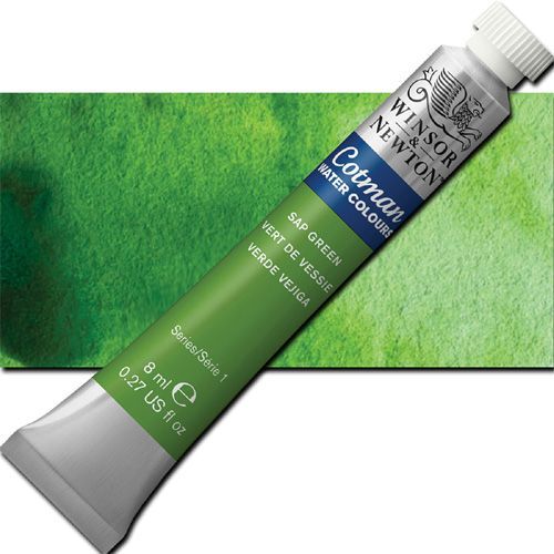 Winsor And Newton 0303599 Cotman, Watercolor, 8ml, Sap Green; Made to Winsor and Newton high-quality standards, yet offering a tremendous value by replacing some of the more costly traditional pigments with less expensive alternatives; Including genuine cadmiums and cobalts; UPC 094376902242 (WINSORANDNEWTON0303599 WINSOR AND NEWTON 0303599 ALVIN COTMAN WATERCOLOR 8ML SAP GREEN)