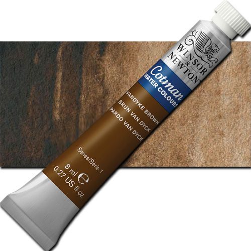 Winsor And Newton 0303676 Cotman, Watercolor, 8ml, Vandyke Brown; Made to Winsor and Newton high-quality standards, yet offering a tremendous value by replacing some of the more costly traditional pigments with less expensive alternatives; Including genuine cadmiums and cobalts; UPC 094376902280 (WINSORANDNEWTON0303676 WINSOR AND NEWTON 0303676 ALVIN COTMAN WATERCOLOR 8ML VANDYKE BROWN)