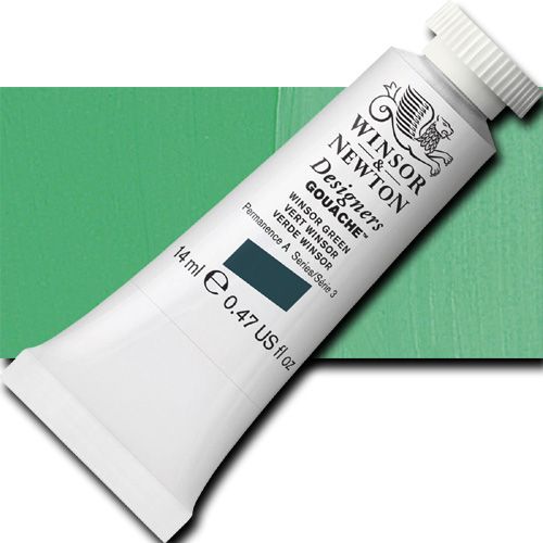 Winsor And Newton 0605720 Designers' Gouache Tube, 14ml, Winsor Green; Create vibrant illustrations in solid color; Benefits of this range include smoother, flatter, more opaque, and more brilliant color than traditional watercolors; Unsurpassed covering power due to the heavy pigment concentration in each color; UPC 000050947218 (WINSORANDNEWTON0605720 WINSOR AND NEWTON ALVIN 0605720 14ml WINSOR GREEN)
