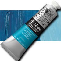 Winsor And Newton 1514138 Artisan, Water Mixable Oil Color, 37ml, Cerulean Blue Hue; Specifically developed to appear and work just like conventional oil color; The key difference between Artisan and conventional oils is its ability to thin and clean up with water; UPC 094376896039 (WINSORANDNEWTON1514138 WINSOR AND NEWTON 1514138 WATER MIXABLE OIL COLOR CERULEAN BLUE HUE) 