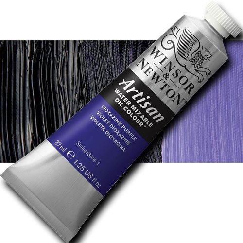 Winsor And Newton 1514229 Artisan, Water Mixable Oil Color, 37ml, Dioxazine Purple; Specifically developed to appear and work just like conventional oil color; The key difference between Artisan and conventional oils is its ability to thin and clean up with water; UPC 094376896015 (WINSORANDNEWTON1514229 WINSOR AND NEWTON 1514229 WATER MIXABLE OIL COLOR DIOXAZINE PURPLE)