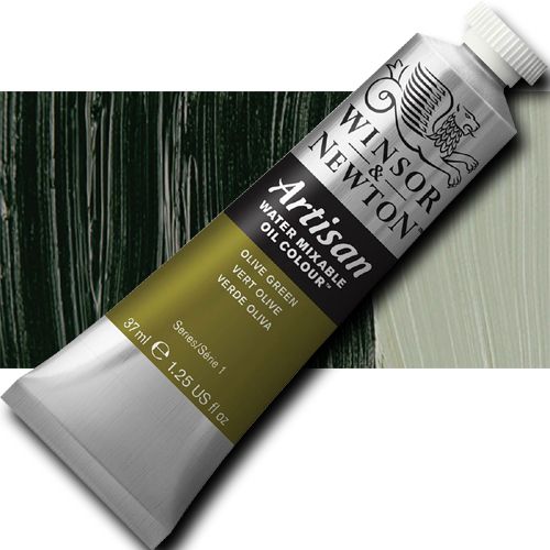 Winsor And Newton 1514465 Artisan, Water Mixable Oil Color, 37ml, Payne's Grey; Specifically developed to appear and work just like conventional oil color; The key difference between Artisan and conventional oils is its ability to thin and clean up with water; UPC 094376896213 (WINSORANDNEWTON1514465 WINSOR AND NEWTON 1514465 WATER MIXABLE OIL COLOR PAYNES GREY)