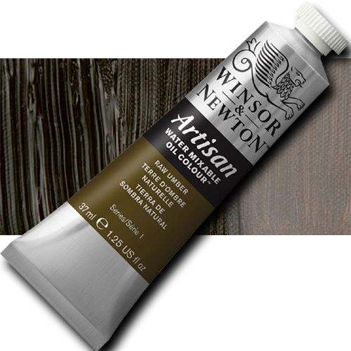 Winsor And Newton 1514554 Artisan, Water Mixable Oil Color, 37ml, Raw Umber; Specifically developed to appear and work just like conventional oil color; The key difference between Artisan and conventional oils is its ability to thin and clean up with water; UPC 094376896206 (WINSORANDNEWTON1514554 WINSOR AND NEWTON 1514554 WATER MIXABLE OIL COLOR RAW UMBER)