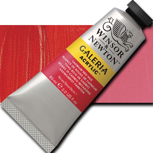 Winsor And Newton 2120095 Galeria Acrylic Color, 60ml, Cadmium Red Hue; A high quality acrylic which delivers professional results at an affordable price; All colors offer excellent brilliance of color, strong brush stroke retention, clean color mixing, and high permanence; UPC 094376913903 (WINSORANDNEWTON2120095 WINSOR AND NEWTON 2120095 ALVIN ACRYLIC 60ml CADMIUM RED HUE)