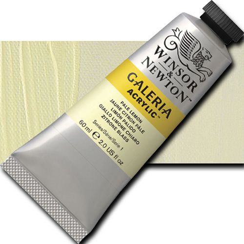 Winsor And Newton 2120434 Galeria Acrylic Color, 60ml, Pale Lemon; A high quality acrylic which delivers professional results at an affordable price; All colors offer excellent brilliance of color, strong brush stroke retention, clean color mixing, and high permanence; UPC 094376971521 (WINSORANDNEWTON2120434 WINSOR AND NEWTON 2120434 ALVIN ACRYLIC 60ml PALE LEMON)