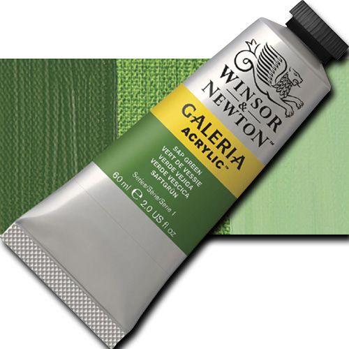 Winsor And Newton 2120599 Galeria Acrylic Color, 60ml, Sap Green; A high quality acrylic which delivers professional results at an affordable price; All colors offer excellent brilliance of color, strong brush stroke retention, clean color mixing, and high permanence; UPC 094376899467 (WINSORANDNEWTON2120599 WINSOR AND NEWTON 2120599 ALVIN ACRYLIC 60ml SAP GREEN)