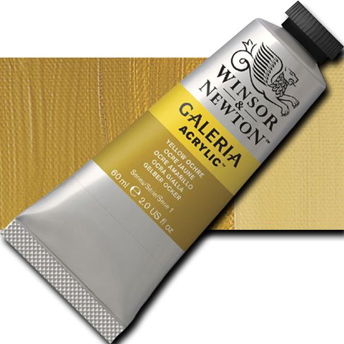 Winsor And Newton 2120744 Galeria Acrylic Color, 60ml, Yellow Ochre; A high quality acrylic which delivers professional results at an affordable price; All colors offer excellent brilliance of color, strong brush stroke retention, clean color mixing, and high permanence; UPC 094376914115 (WINSORANDNEWTON2120744 WINSOR AND NEWTON 2120744 ALVIN ACRYLIC 60ml YELLOW OCHRE)