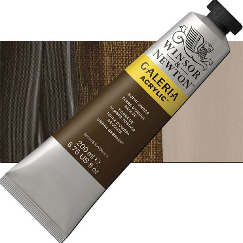Winsor And Newton 2136076 Galeria, Acrylic Color 200ml Burnt Umber; A high quality acrylic which delivers professional results at an affordable price; All colors offer excellent brilliance of color, strong brush stroke retention, clean color mixing, and high permanence; Smooth, free-flowing consistency for ease of use and mixing, while maintaining body and retaining brush marks; UPC 094376940442 (WINSORANDNEWTON2136076 WINSOR AND NEWTON 2136076 200ml ACRYLIC BURNT UMBER)