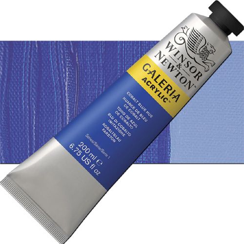 Winsor And Newton 2136179 Galeria, Acrylic Color 200ml Cobalt Blue Hue; A high quality acrylic which delivers professional results at an affordable price; All colors offer excellent brilliance of color, strong brush stroke retention, clean color mixing, and high permanence; Smooth, free-flowing consistency for ease of use and mixing, while maintaining body and retaining brush marks; UPC 094376940510 (WINSORANDNEWTON2136179 WINSOR AND NEWTON 2136179 200ml ACRYLIC COBALT BLUE HUE)
