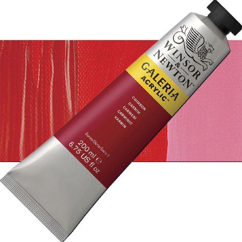 Winsor And Newton 2136203 Galeria, Acrylic Color 200ml Crimson; A high quality acrylic which delivers professional results at an affordable price; All colors offer excellent brilliance of color, strong brush stroke retention, clean color mixing, and high permanence; Smooth, free-flowing consistency for ease of use and mixing, while maintaining body and retaining brush marks; UPC 094376940527 (WINSORANDNEWTON2136203 WINSOR AND NEWTON 2136203 200ml ACRYLIC CRIMSON)