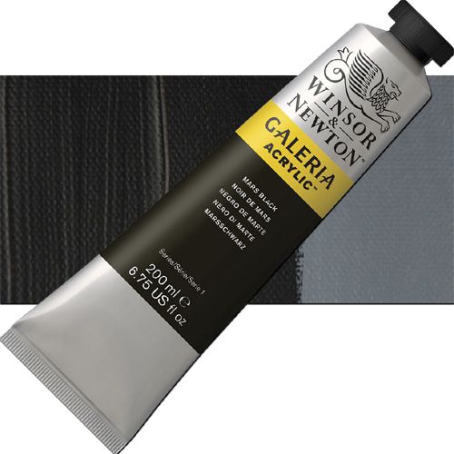 Winsor And Newton 2136386 Galeria, Acrylic Color 200ml Mars Black; A high quality acrylic which delivers professional results at an affordable price; All colors offer excellent brilliance of color, strong brush stroke retention, clean color mixing, and high permanence; Smooth, free-flowing consistency for ease of use and mixing, while maintaining body and retaining brush marks; UPC 094376940572 (WINSORANDNEWTON2136386 WINSOR AND NEWTON 2136386 200ml ACRYLIC MARS BLACK)