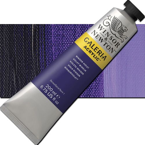 Winsor And Newton 2136728 Galeria, Acrylic Color 200ml Winsor Violet; A high quality acrylic which delivers professional results at an affordable price; All colors offer excellent brilliance of color, strong brush stroke retention, clean color mixing, and high permanence; Smooth, free-flowing consistency for ease of use and mixing, while maintaining body and retaining brush marks; UPC 094376940817 (WINSORANDNEWTON2136728 WINSOR AND NEWTON 2136728 200ml ACRYLIC WINSOR VIOLET)