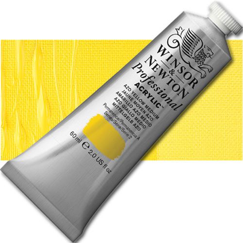Winsor And Newton 2320019 Artists', Acrylic Color, 60ml, Azo Yellow Medium; Unrivalled brilliant color due to a revolutionary transparent binder, single, highest quality pigments, and high pigment strength; No color shift from wet to dry; Longer working time; Offers good levels of opacity and covering power; Satin finish with variable sheen; Smooth, thick, short, buttery consistency with no stringiness; EAN 5012572010894 (WINSOR AND NEWTON ALVIN 2320019 ACRYLIC 60ml AZO YELLOW MEDIUM)