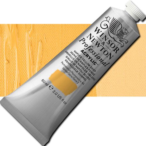 Winsor And Newton 2320425 Artists', Acrylic Color, 60ml, Naples Yellow Deep; Unrivalled brilliant color due to a revolutionary transparent binder, single, highest quality pigments, and high pigment strength; No color shift from wet to dry; Longer working time; Offers good levels of opacity and covering power; Satin finish with variable sheen; Smooth, thick, short, buttery consistency with no stringiness; EAN 5012572011334 (WINSOR AND NEWTON ALVIN 2320425 ACRYLIC 60ml NAPLES YELLOW DEEP)