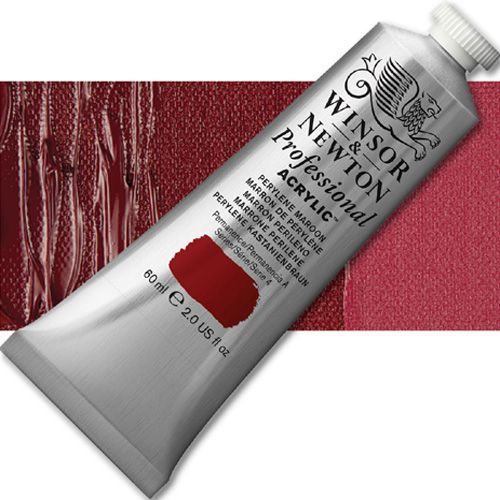 Winsor And Newton Artists' 2320507 Acrylic Color, 60ml, Perylene Maroon; Unrivalled brilliant color due to a revolutionary transparent binder, single, highest quality pigments, and high pigment strength; No color shift from wet to dry; Longer working time; Offers good levels of opacity and covering power; Satin finish with variable sheen; Smooth, thick, short, buttery consistency with no stringiness; UPC 094376990652 (WINSOR AND NEWTON ALVIN ACRYLIC 2320507 60ml PERYLENE MAROON)