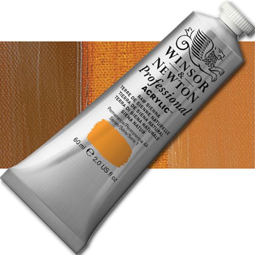 Winsor And Newton 2320552 Artists', Acrylic Color, 60ml, Raw Sienna; Unrivalled brilliant color due to a revolutionary transparent binder, single, highest quality pigments, and high pigment strength; No color shift from wet to dry; Longer working time; Offers good levels of opacity and covering power; Satin finish with variable sheen; EAN 5012572011549 (WINSOR AND NEWTON ALVIN 2320552 ACRYLIC 60ml RAW SIENNA)