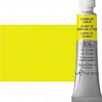 Winsor & Newton 0102086 Artists' Watercolor 5ml Cadmium Lemon; Made individually to the highest standards; Pans are often used by beginners because they can be less inhibiting and easier to control the strength of color; Tubes are more popular for those who use high volumes of color or stronger washes of color; Maximum color strength offers greater tinting possibilities; Dimensions 0.51" x 0.79" x 2.59"; Weight 0.03 lbs; EAN 50823505 (WINSORNEWTON0102086 WINSORNEWTON-0102086 WATERCOLOR) 