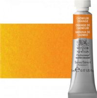 Winsor & Newton 0102089 Artists' Watercolor 5ml Cadmium Orange; Made individually to the highest standards; Pans are often used by beginners because they can be less inhibiting and easier to control the strength of color; Tubes are more popular for those who use high volumes of color or stronger washes of color; Maximum color strength offers greater tinting possibilities; Dimensions 0.51" x 0.79" x 2.59"; Weight 0.03 lbs; EAN 50823512 (WINSORNEWTON0102089 WINSORNEWTON-0102089 WATERCOLOR) 