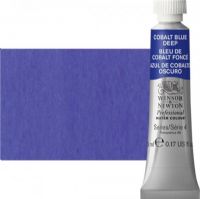 Winsor & Newton 0102180 Artists' Watercolor 5ml Cobalt Blue Deep; Made individually to the highest standards; Pans are often used by beginners because they can be less inhibiting and easier to control the strength of color; Tubes are more popular for those who use high volumes of color or stronger washes of color; Maximum color strength offers greater tinting possibilities; Dimensions 0.51" x 0.79" x 2.59"; Weight 0.03 lbs; EAN 50694709 (WINSORNEWTON0102180 WINSORNEWTON-0102180 WATERCOLOR) 