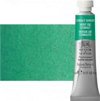 Winsor & Newton 0102184 Artists' Watercolor 5ml Cobalt Green; Made individually to the highest standards; Pans are often used by beginners because they can be less inhibiting and easier to control the strength of color; Tubes are more popular for those who use high volumes of color or stronger washes of color; Maximum color strength offers greater tinting possibilities; Dimensions 0.51" x 0.79" x 2.59"; Weight 0.03 lbs; EAN 50823673 (WINSORNEWTON0102184 WINSORNEWTON-0102184 WATERCOLOR) 