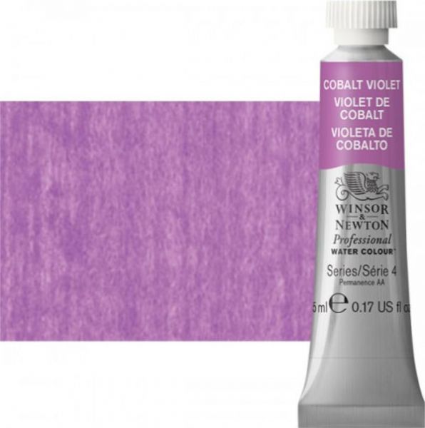 Winsor & Newton 0102192 Artists' Watercolor 5ml Cobalt Violet; Made individually to the highest standards; Pans are often used by beginners because they can be less inhibiting and easier to control the strength of color; Tubes are more popular for those who use high volumes of color or stronger washes of color; Maximum color strength offers greater tinting possibilities; Dimensions 0.51
