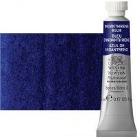 Winsor & Newton 0102321 Artists' Watercolor 5ml Indanthrene Blue; Made individually to the highest standards; Pans are often used by beginners because they can be less inhibiting and easier to control the strength of color; Tubes are more popular for those who use high volumes of color or stronger washes of color; Maximum color strength offers greater tinting possibilities; Dimensions 0.51" x 0.79" x 2.59"; Weight 0.03 lbs; EAN 50694761 (WINSORNEWTON0102321 WINSORNEWTON-0102321 WATERCOLOR) 