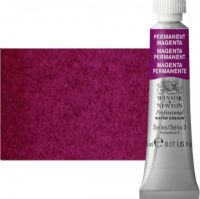 Winsor & Newton 0102489 Artists' Watercolor 5ml Permanent Magenta; Made individually to the highest standards; Pans are often used by beginners because they can be less inhibiting and easier to control the strength of color; Tubes are more popular for those who use high volumes of color or stronger washes of color; Maximum color offers greater tinting possibilities; Dimensions 0.51" x 0.79" x 2.59"; Weight 0.03 lbs; EAN 50823932 (WINSORNEWTON0102489 WINSORNEWTON-0102489 WATERCOLOR) 