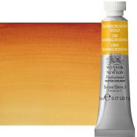 Winsor & Newton 0102547 Artists' Watercolor 5ml Quinacridone Gold; Made individually to the highest standards; Pans are often used by beginners because they can be less inhibiting and easier to control the strength of color; Tubes are more popular for those who use high volumes of color or stronger washes of color; Maximum color offers greater tinting possibilities; Dimensions 0.51" x 0.79" x 2.56"; Weight 0.03 lbs; EAN 50694860 (WINSORNEWTON0102547 WINSORNEWTON-0102547 WATERCOLOR) 