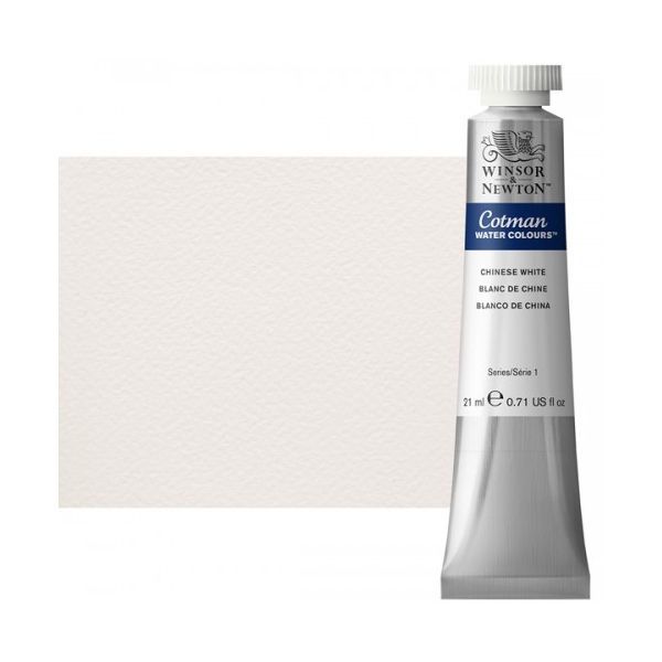 Winsor & Newton 0308150 Cotman, Watercolor  Chinese White 21ml; Unrivalled brilliant color due to a revolutionary transparent binder, single, highest quality pigments, and high pigment strength; Genuine cadmiums and cobalts; Cotman watercolors offer optimal transparency with excellent tinting strength and working properties; Dimensions 0.79