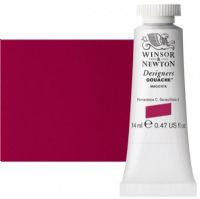 Winsor & Newton 0605380 Designers' Gouache Paints 14ml Magenta; Create vibrant illustrations in solid color; Benefits of this range include smoother, flatter, more opaque, and more brilliant color than traditional watercolors; Unsurpassed covering power due to the heavy pigment concentration in each color; Dries to a matte finish; Dimensions 0.79" x 1.18" x 2.91"; Weight 0.06 lbs; EAN 50947584 (WINSONNEWTON0605380 WINSONNEWTON-0605380 PAINT) 