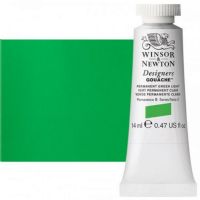 Winsor & Newton 0605483 Designers' Gouache Paints 14ml Permanent Green Light; Create vibrant illustrations in solid color; Benefits of this range include smoother, flatter, more opaque, and more brilliant color than traditional watercolors; Unsurpassed covering power due to the heavy pigment concentration in each color; Dries to a matte finish; Dimensions 0.79" x 1.18" x 2.91"; Weight 0.07 lbs; EAN 50947447 (WINSONNEWTON0605483 WINSONNEWTON-0605483 PAINT) 